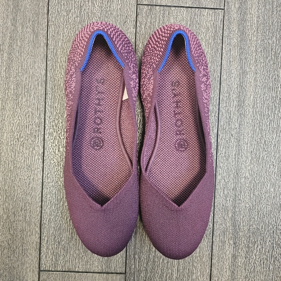 Rothy's Retired Women's Fig Python Round Toe Slip On Ballet Flats. Sz 7.5 - Picture 1 of 9